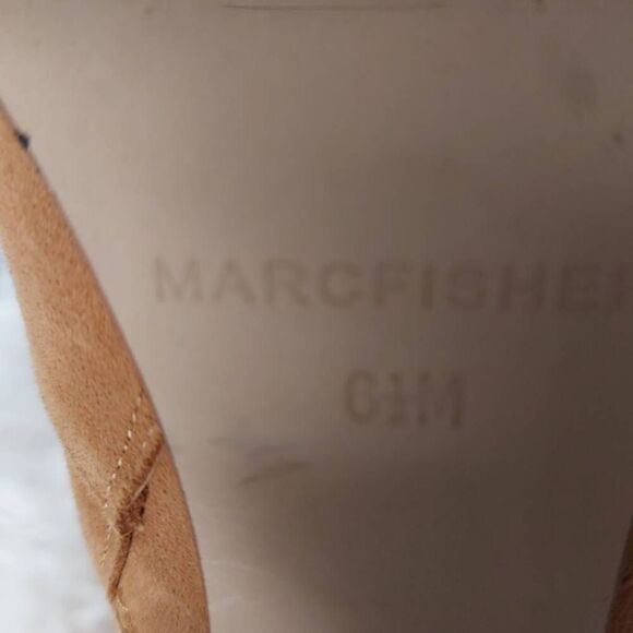 Marc Fisher Edina Suede Lace-Up Ankle Boots Brown Block Heel 6.5 - Picture 11 of 11